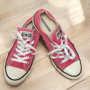 Converse Pink Canvas Sneakers